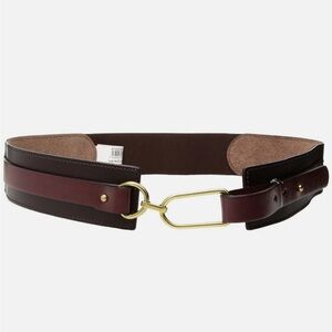 NWT Fossil wide stretch elastic leather waist Rumi belt size large